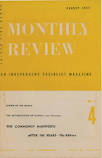 Monthly Review Vol. 01 (1949–1950), No. 04 (August 1949) Monthly Review Vol. 01 (1949–1950), No. 04 (August 1949)