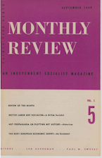 Monthly Review Vol. 01 (1949–1950), No. 05 (September 1949) Monthly Review Vol. 01 (1949–1950), No. 05 (September 1949)