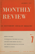 Monthly Review Vol. 01 (1949–1950), No. 07 (November 1949) Monthly Review Vol. 01 (1949–1950), No. 07 (November 1949)