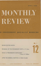 Monthly Review Vol. 01 (1949–1950), No. 12 (April 1950) Monthly Review Vol. 01 (1949–1950), No. 12 (April 1950)