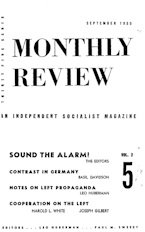 Monthly Review Vol. 02 (1950–1951), No. 05 (September 1950)