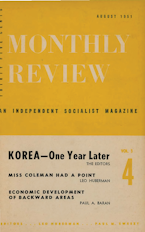 Monthly Review Vol. 03 (1951–1952), No. 04 (August 1951) Monthly Review Vol. 03 (1951–1952), No. 04 (August 1951)