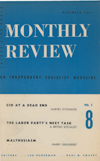 Monthly Review Vol. 03 (1951–1952), No. 08 (December 1951) Monthly Review Vol. 03 (1951–1952), No. 08 (December 1951)