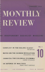 Monthly Review Vol. 03 (1951–1952), No. 10 (February 1952) Monthly Review Vol. 03 (1951–1952), No. 10 (February 1952)