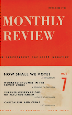 Monthly Review Vol. 04 (1952–1953), No. 07 (November 1952) Monthly Review Vol. 04 (1952–1953), No. 07 (November 1952)