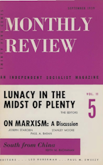 Monthly Review Vol. 11 (1959–1960), No. 05 (September 1959) Monthly Review Vol. 11 (1959–1960), No. 05 (September 1959)