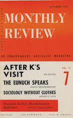 Monthly Review Vol. 11 (1959–1960), No. 07 (November 1959) Monthly Review Vol. 11 (1959–1960), No. 07 (November 1959)