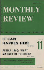 Monthly Review Vol. 11 (1959–1960), No. 11 (March 1960) Monthly Review Vol. 11 (1959–1960), No. 11 (March 1960)