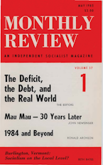 Monthly Review Vol. 37 (1985–1986), No. 01 (May 1985) Monthly Review Vol. 37 (1985–1986), No. 01 (May 1985)