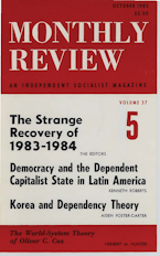 Monthly Review Vol. 37 (1985–1986), No. 05 (October 1985) Monthly Review Vol. 37 (1985–1986), No. 05 (October 1985)