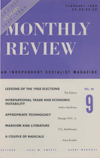 Monthly Review Vol. 40 (1988–1989), No. 09 (February 1989) Monthly Review Vol. 40 (1988–1989), No. 09 (February 1989)