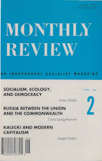 Monthly Review Vol. 44 (1992–1993), No. 02 (June 1992) Monthly Review Vol. 44 (1992–1993), No. 02 (June 1992)