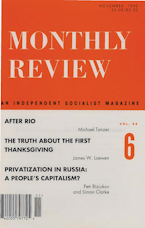 Monthly Review Vol. 44 (1992–1993), No. 06 (November 1992)