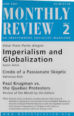 Monthly Review Vol. 53 (2001–2002), No. 02 (June 2001) Monthly Review Vol. 53 (2001–2002), No. 02 (June 2001)