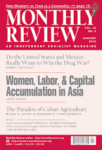 Monthly Review Vol. 63 (2011–2012), No. 08 (January 2012) Monthly Review Vol. 63 (2011–2012), No. 08 (January 2012)